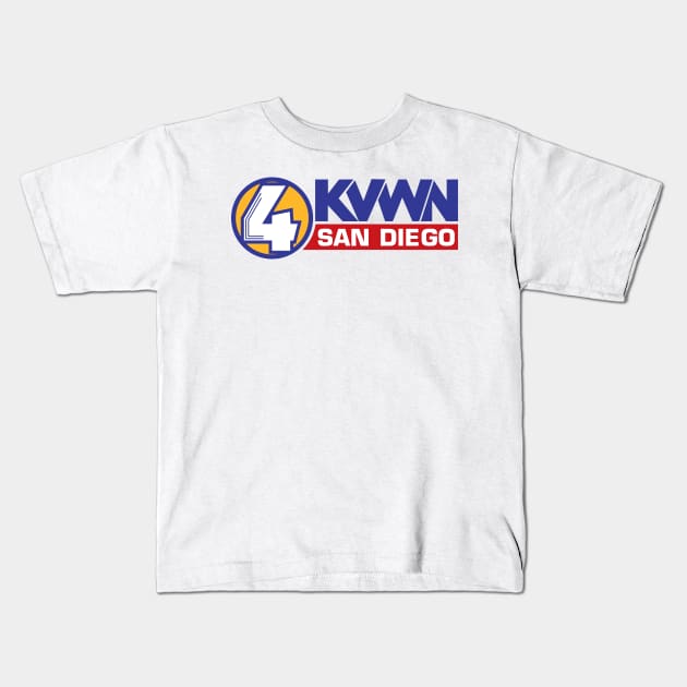 KVWN Channel 4 News Logo Anchorman Kids T-Shirt by tvshirts